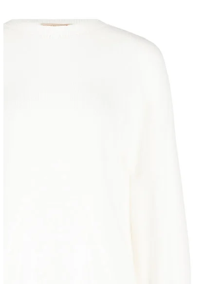 Oversized Sweater with Jewel Buttons at the Cuffs Rinascimento