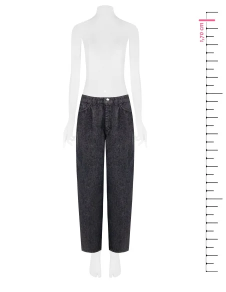 Jeans Wide Leg Con Targhetta Logo Su Tasca Dietro Rinascimento
