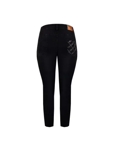Jeans Curvy Skinny Con Strass Sulla Tasca Dietro Rinascimento Curvy