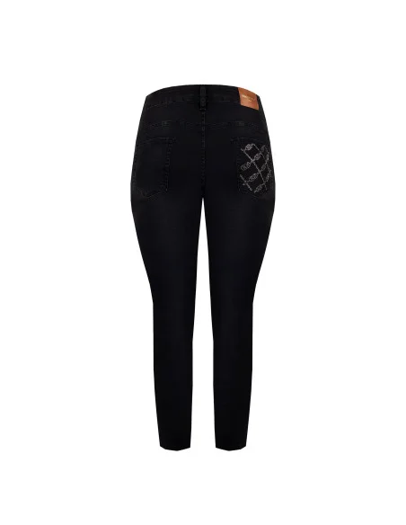 Jean skinny curvy avec strass sur la poche arrière Rinascimento Curvy