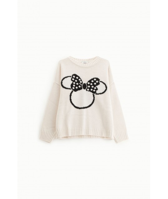 Maglione Girocollo Stampa Fiocco E Pois Dixie