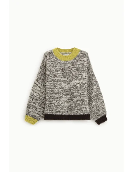 Maglione Girocollo Con Dettagli A Contrasto Dixie