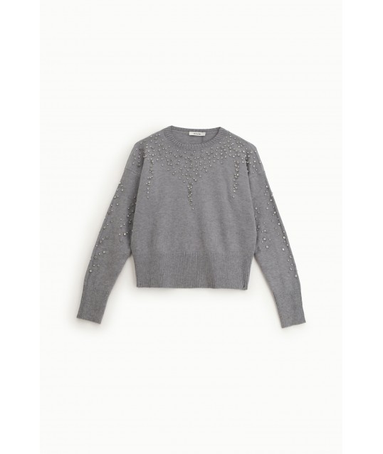 Maglione Girocollo Con Applicazioni Luminose Dixie