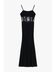 Robe longue avec empiècements en dentelle et fines bretelles Dixie 2