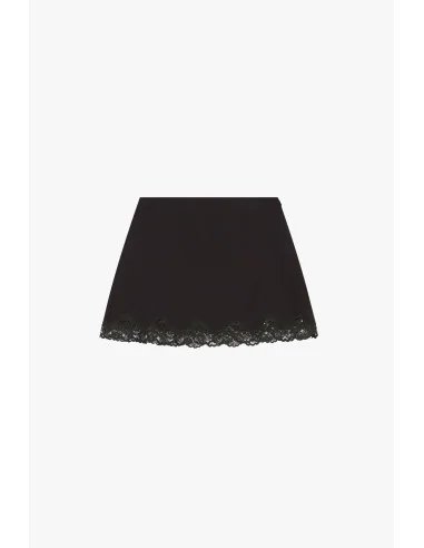 Gonna Corta Con Bordo In Pizzo Ondulato Dixie