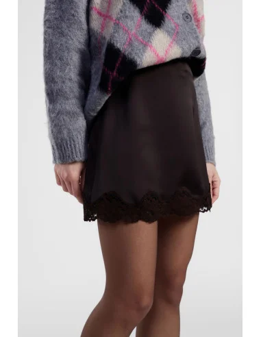 Gonna Corta Con Bordo In Pizzo Ondulato Dixie