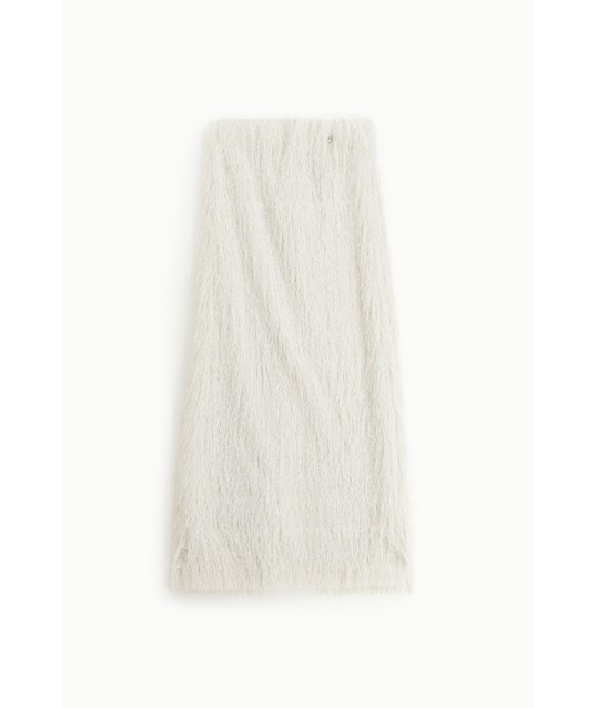 Dixie Fur Effect Textured Long Skirt