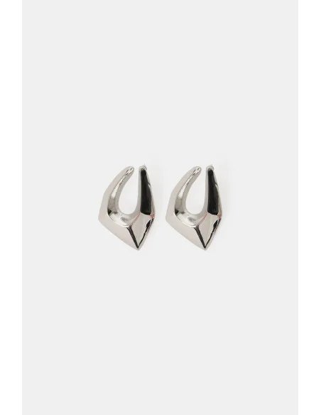 Boucles d’oreilles géométriques asymétriques effet miroir Dixie