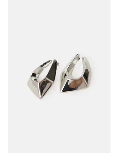 Boucles d’oreilles géométriques asymétriques effet miroir Dixie