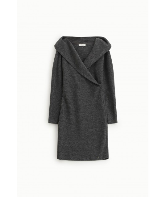 Dixie Robe courte à large encolure croisée