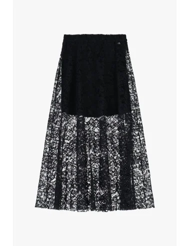 Gonna Lunga In Pizzo Con Effetto Trasparente Dixie