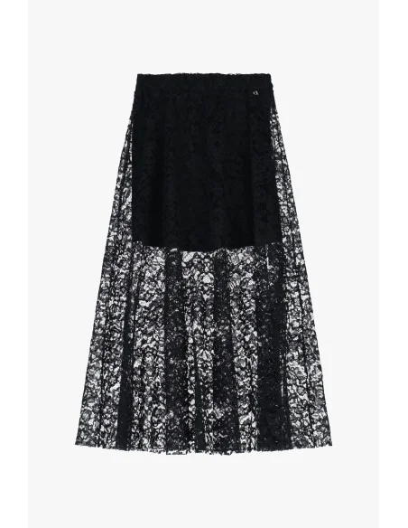 Gonna Lunga In Pizzo Con Effetto Trasparente Dixie