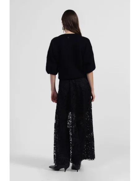 Long Lace Skirt with Sheer Effect Dixie