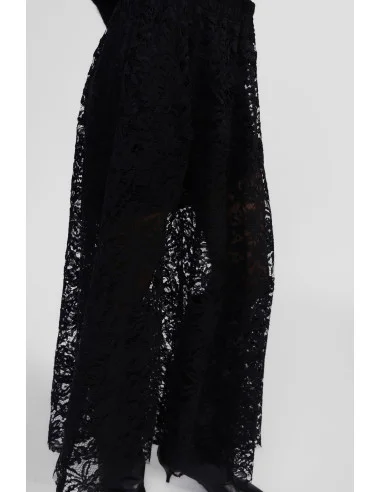 Gonna Lunga In Pizzo Con Effetto Trasparente Dixie