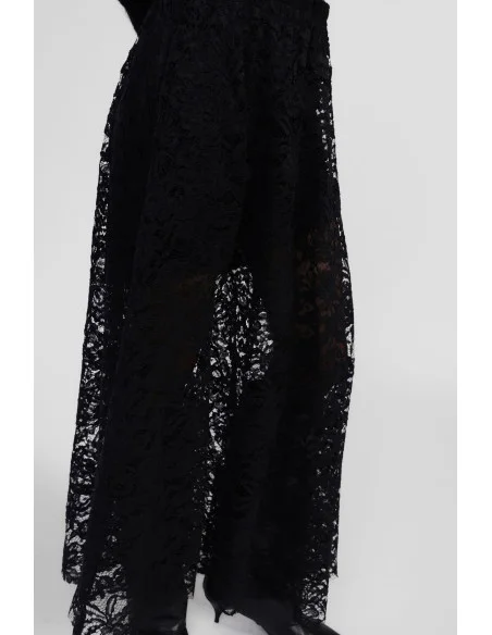 Gonna Lunga In Pizzo Con Effetto Trasparente Dixie