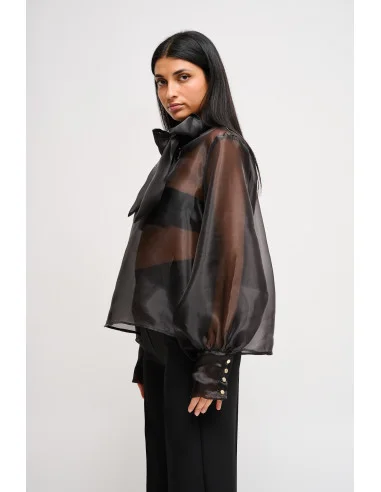 Blusa In Raso Semitrasparente Maryley
