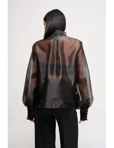 Blusa In Raso Semitrasparente Maryley
