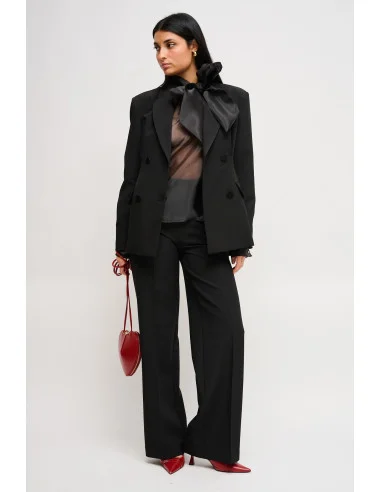 Blusa In Raso Semitrasparente Maryley
