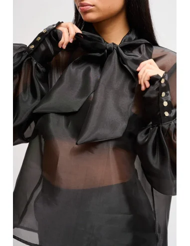 Blusa In Raso Semitrasparente Maryley