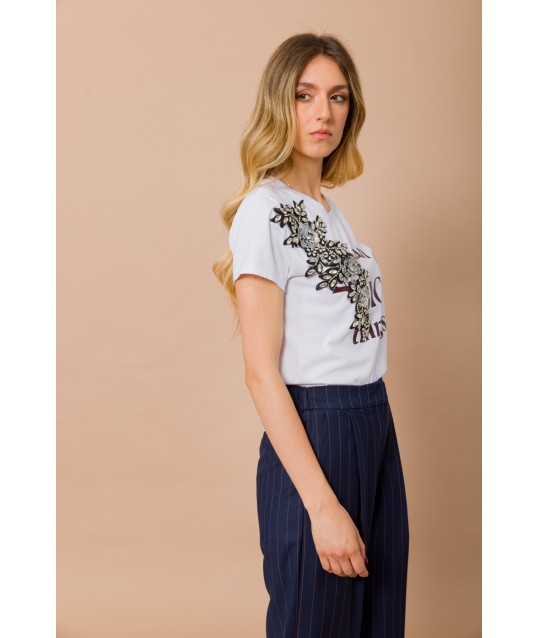 T-Shirt Vous pouvez faire de grandes choses avec Maryley Jewel Appliqué