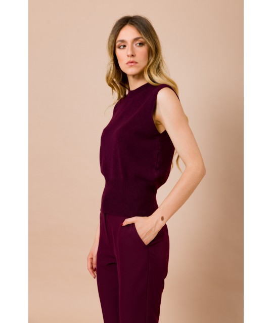 Maryley Crew Neck Knitted Vest