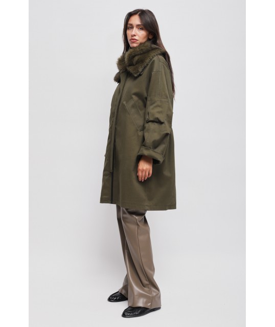 Parka Maryley Over avec col en fausse fourrure amovible