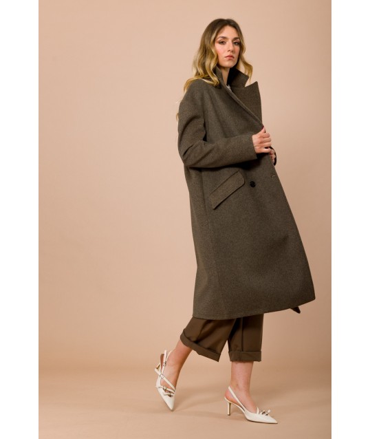 Maryley Lined Oversize Double-breasted Coat