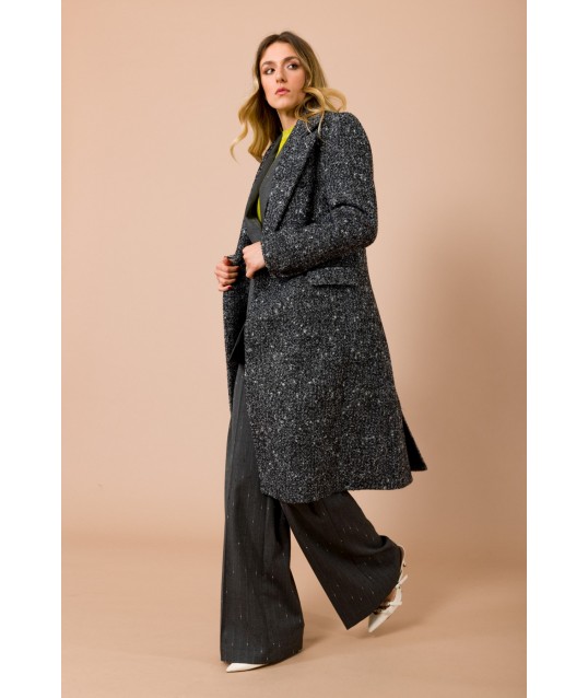 Resca Double-breasted Coat With Centre Back Slit Maryley