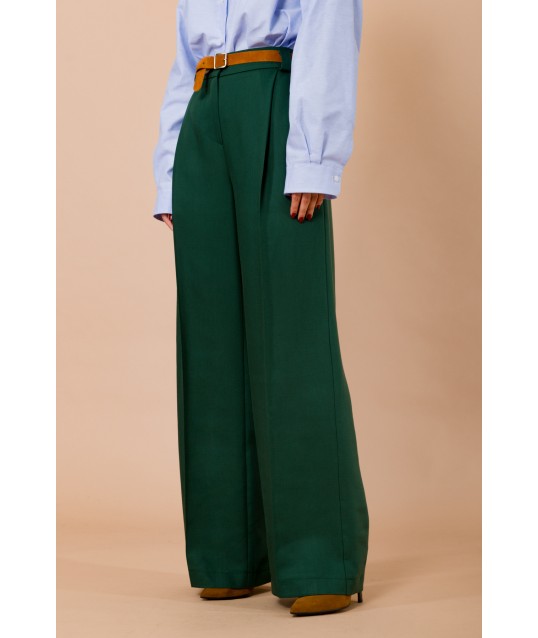 Palazzo Trousers With Waistband And Elastic In Back Maryley
