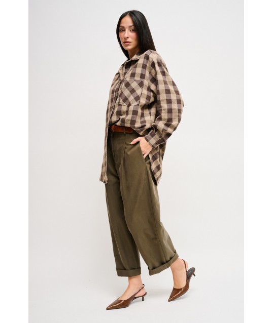 Pantaloni Cropped Con Cintura Maryley