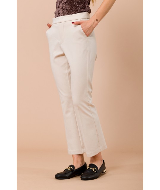 Pantalone Trombetta In Punto Milano Con Tasche Alla Francesce Maryley