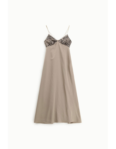 Robe midi avec bretelles et top pailleté Dixie