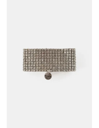 Bracciale Rigido Con Strass A Fascia Larga E Ciondolo Dixie