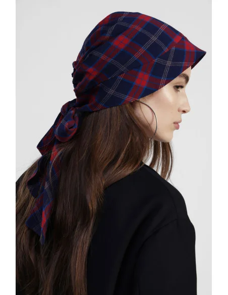 Bandana noué à motif écossais avec nœud Dixie