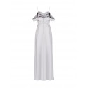 Rinascimento Robe longue en satin avec volant