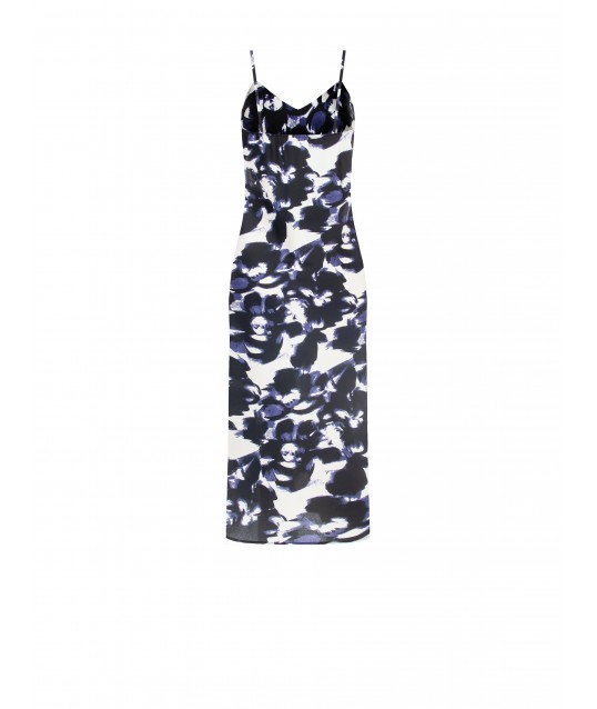 Rinascimento Printed Satin Petticoat Dress