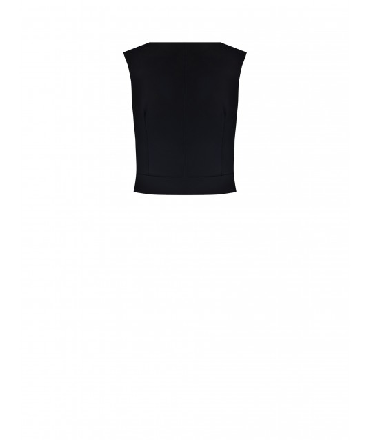 Top Corto In Tessuto Fluido Con Scollo A Incrocio Rinascimento