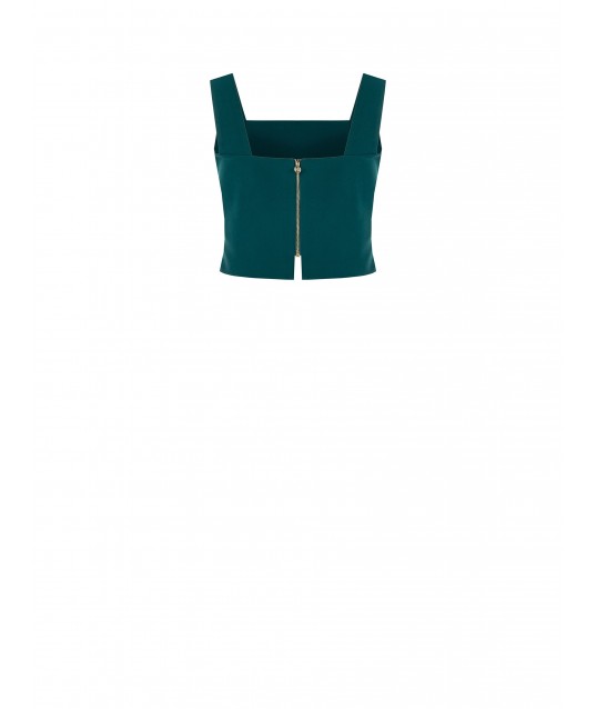 Rinascimento Technical Fabric Top with Square Neckline