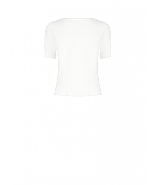 Rinascimento Logo Print Viscose Regular T-Shirt