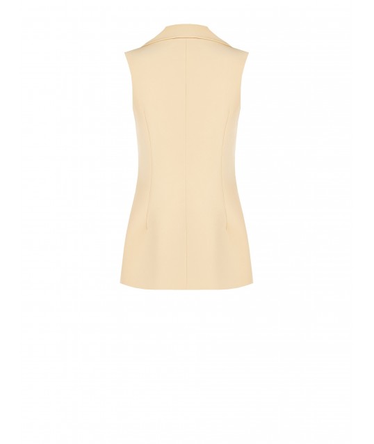 Rinascimento Technical Fabric Long Cut Fitted Waistcoat