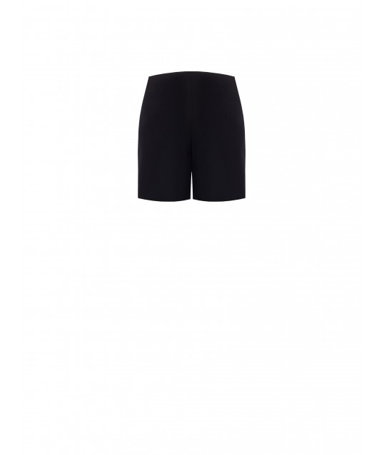 Pantalon court droit en tissu technique avec fermeture éclair latérale Rinascimento