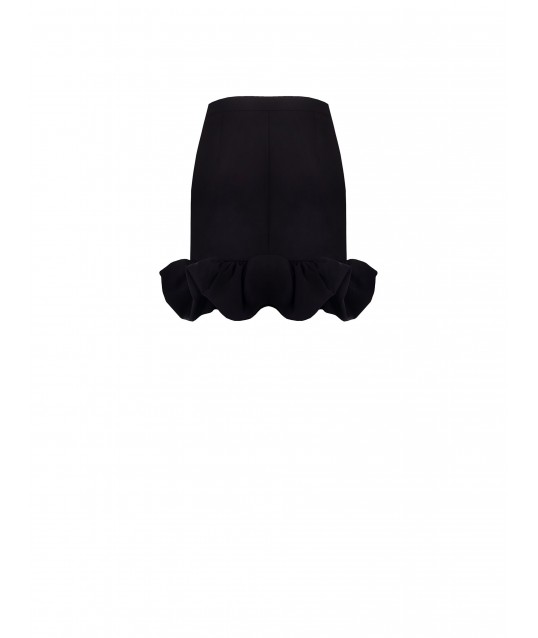 Rinascimento Technical Fabric Balloon Ruffle Skirt