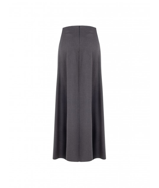 Long Polyviscose Skirt With Integrated Rigid Belt Rinascimento