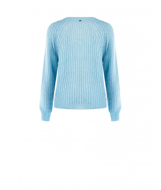 Pull poilu à coupe longue et Rinascimento en tricot tissé