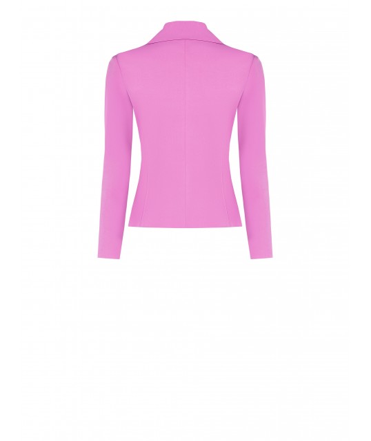 Rinascimento Logo Buttoned Technical Fabric Short Blazer Jacket