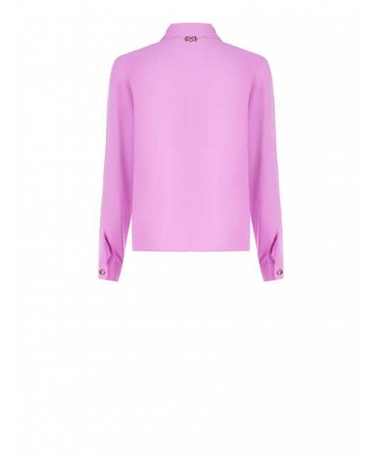 Chemise en satin fluide avec nœud Rinascimento