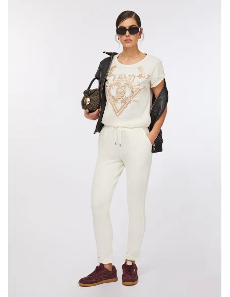 Pantaloni Jogging In Felpa Liu Jo