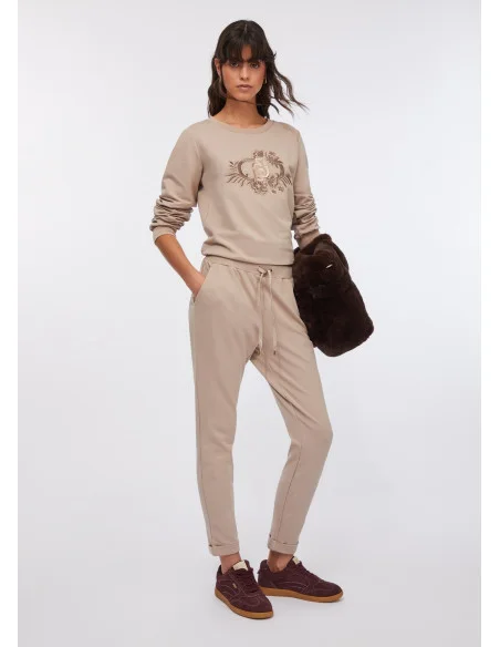 Pantaloni Jogging In Felpa Liu Jo
