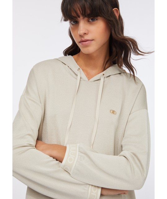 Liu Jo Lurex® Hooded Sweatshirt