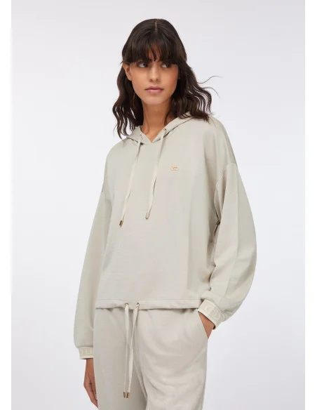 Liu Jo Lurex® Hooded Sweatshirt